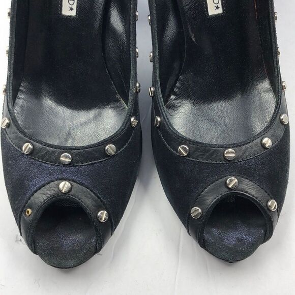 Hollywould Designer Black Handcuff Heels 7.5 7.5B - Picture 4 of 8